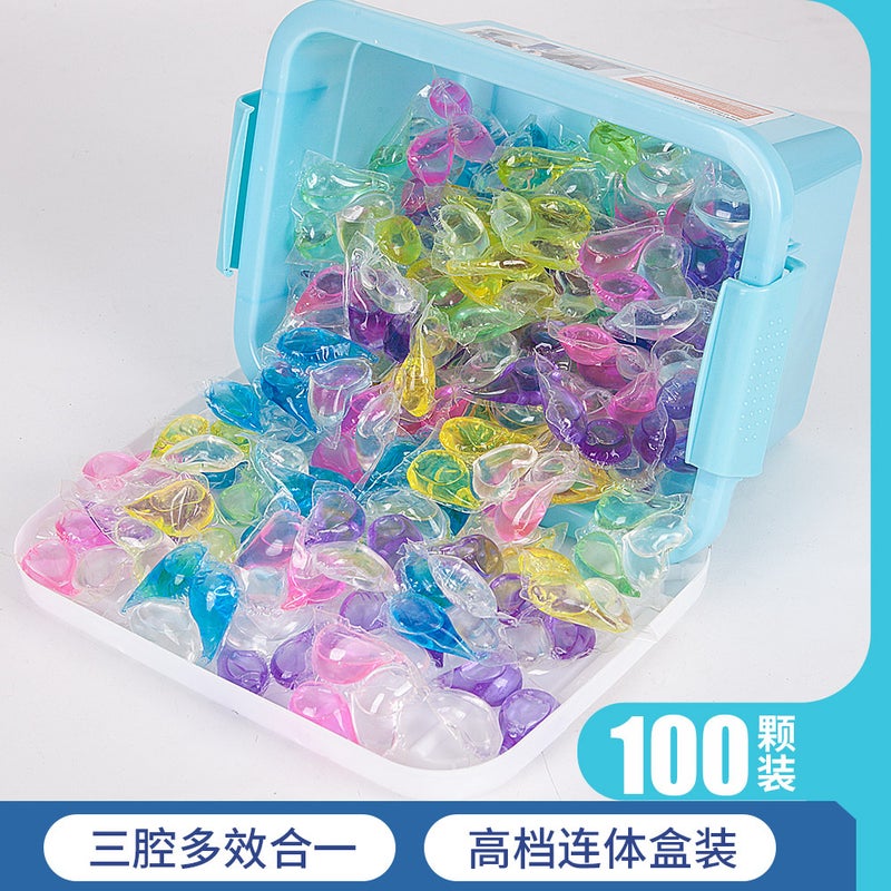 8-12G Three-Chamber Laundry Beads Boxed Lasting Fragrance Household Concentrated Laundry Detergent Beads Can Be Sent On Behalf - Image 1