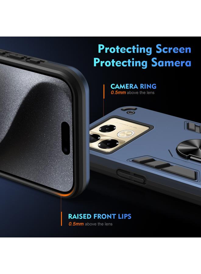 اس-توب جراب لهاتف Infinix Note 40 Pro 4G جراب هاتف مضاد للصدمات مزود بحلقة معدنية - Image 3