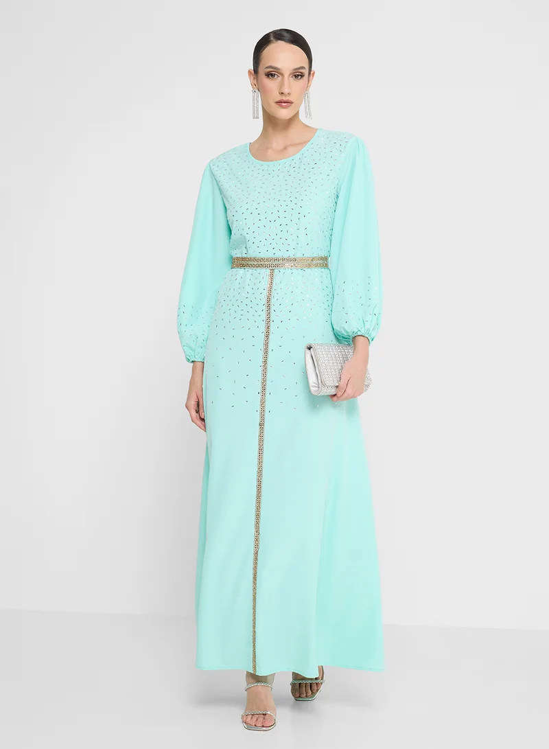 Khizana Embellished A-line Dress