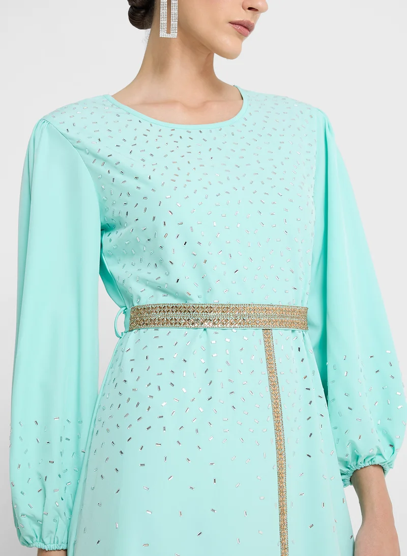 Khizana Embellished A-line Dress