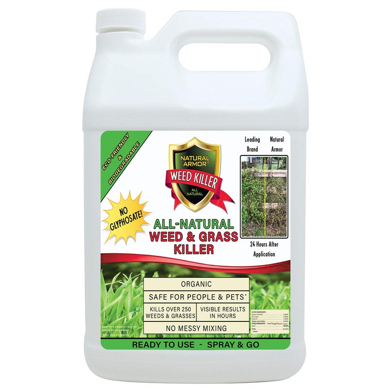 Natural Armor قاتل الأعشاب والطحالب الطبيعي - تركيبة مركزة طبيعية. لا يحتوي على جلايفوسات (320 أونصة. 2.5 جالون) - Image 1
