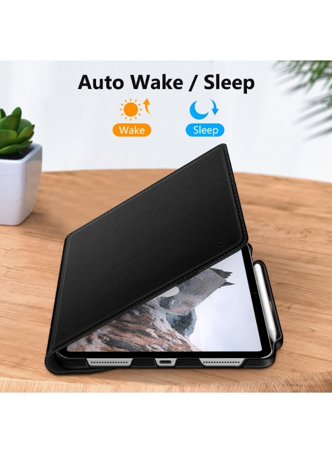 لـ Honor Pad 10 12.1 بوصة 2025 غطاء الحالة ، وقف زاوية متعددة + قوس 360 دوار + غطاء واقي رقيق من الجلد مقاوم للصدمات ، أسود - Image 4