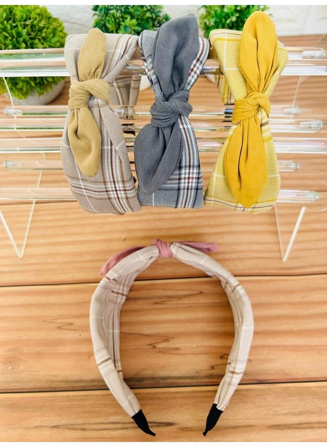 Radhya Accessories Korean Handmade Soft Padded Stretchable Adjustable Knot Hairband for Women Fancy Party Wedding Rabbit Hairband Headband Hair Accessories For Women & Girls (1 pc) (grey, 1 pc) - Image 2