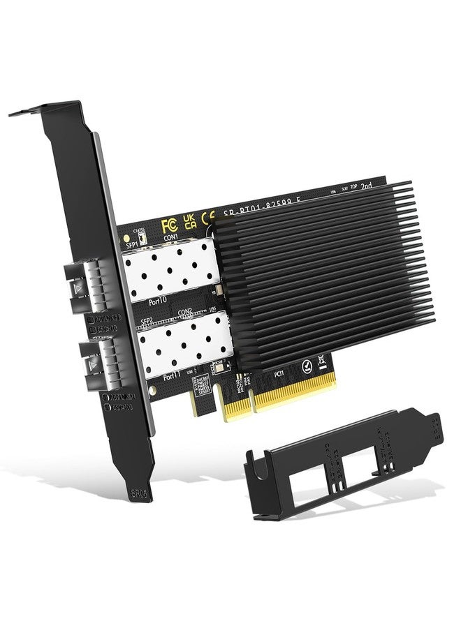 NICGIGA 10Gb Dual LAN SFP+ PCI-e Network Card, Intel 82599 (X520) Controller, NICGIGA 10Gbps Ethernet Adapter, 2 x 10Gbe SFP Port, 10G NIC Card, Supports Windows/Windows Server/Linux/VMware - Image 1