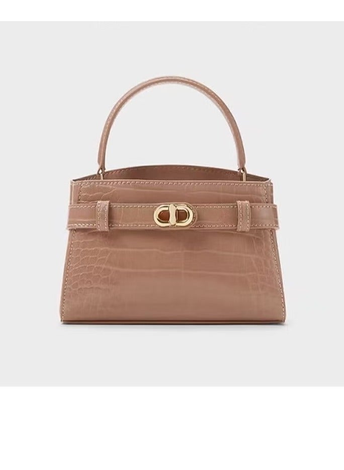 Charles & Keith Metal Buckle Strap Tote Shoulder Bag - Image 1