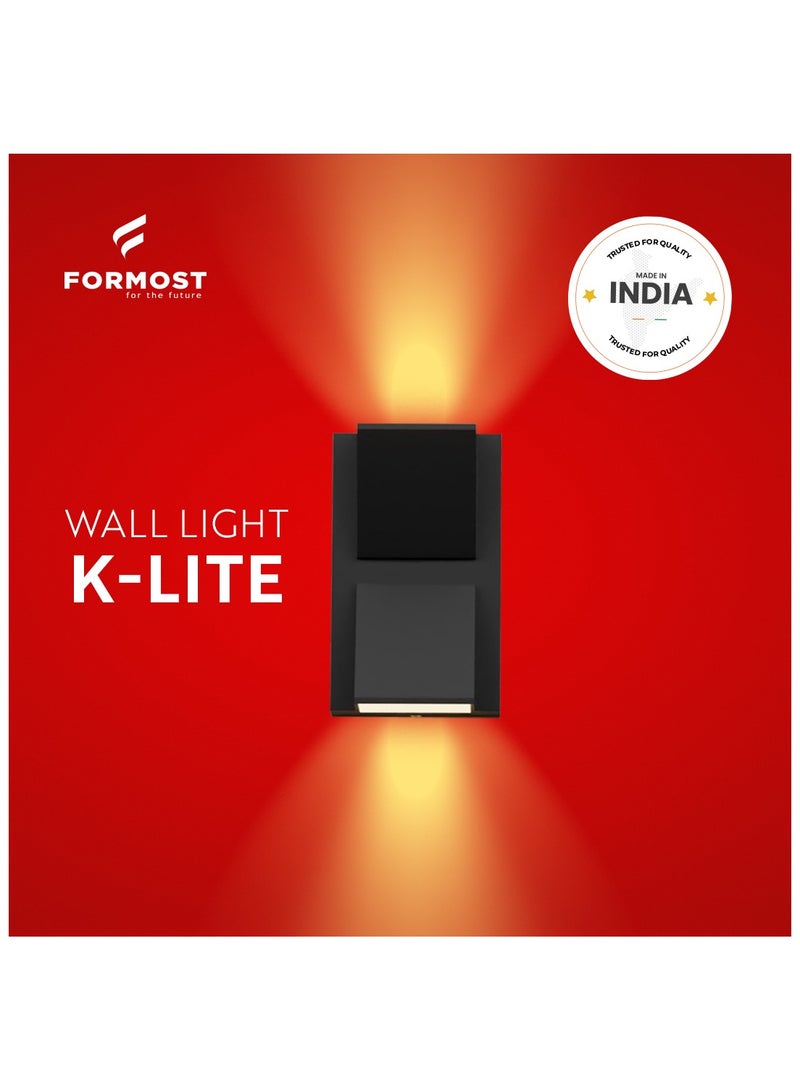 FORMOST FORMOST K Shape LED Wall Light Outdoor 6W | Waterproof 2 Way Up and Down Light | Pack of 6  - Image 4