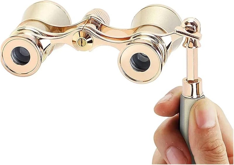 Brown Portable Mini Binoculars For Opera Concert Camping With Handle - Image 4