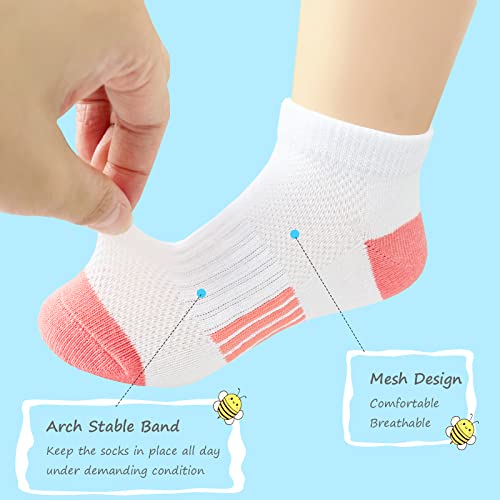 Bemeol Girls Socks 18 Pairs Ankle Socks for Girls Soft Athletic Low Cut Sock(7-10 Years) - Image 5