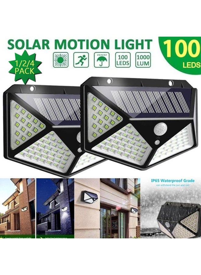 Pack of 2 100 LED Solar Motion Sensor Power Light Black 130x95mm - Image 2