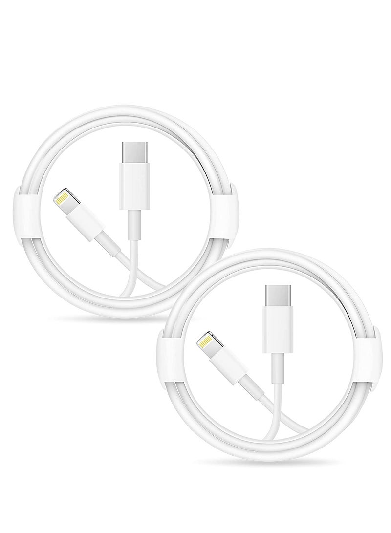 2-Pack Orignal USB-C to Lightning Cable Fast Charging Compatible with iPhone14/14 Plus/14 Pro/14 Pro Max/13/13pro/12/12 Pro/12 Pro Max/11/iPad - Image 1