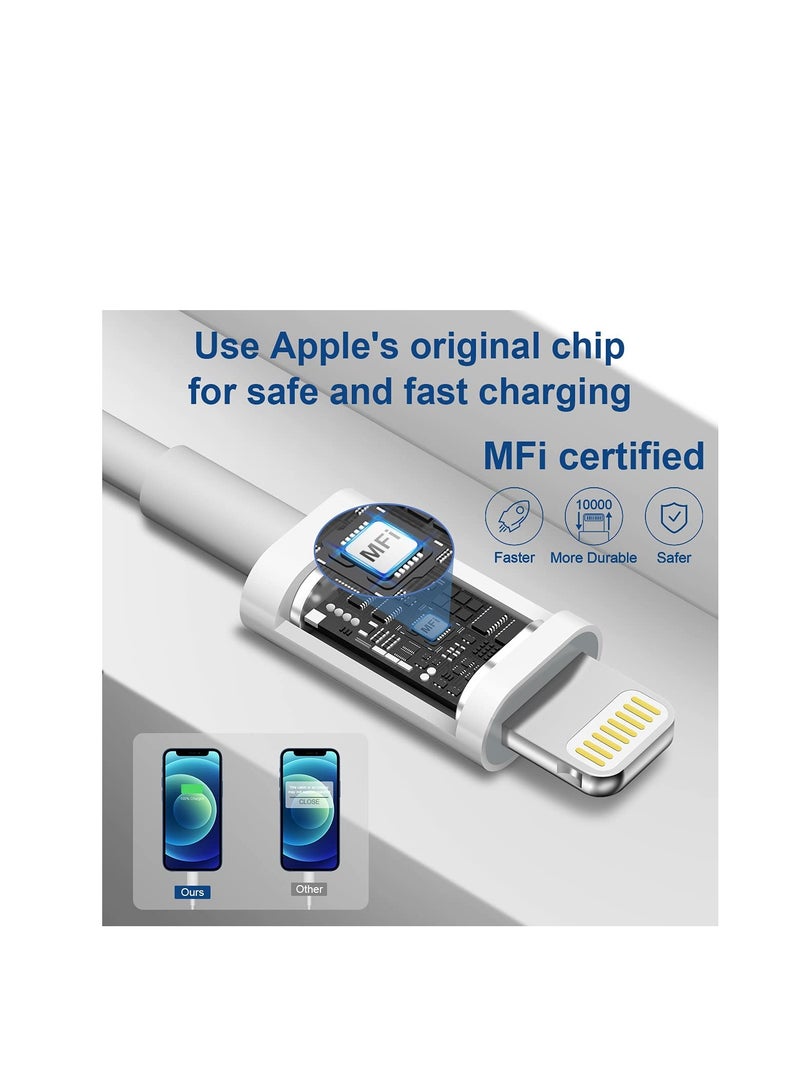 2-Pack Orignal USB-C to Lightning Cable Fast Charging Compatible with iPhone14/14 Plus/14 Pro/14 Pro Max/13/13pro/12/12 Pro/12 Pro Max/11/iPad - Image 3