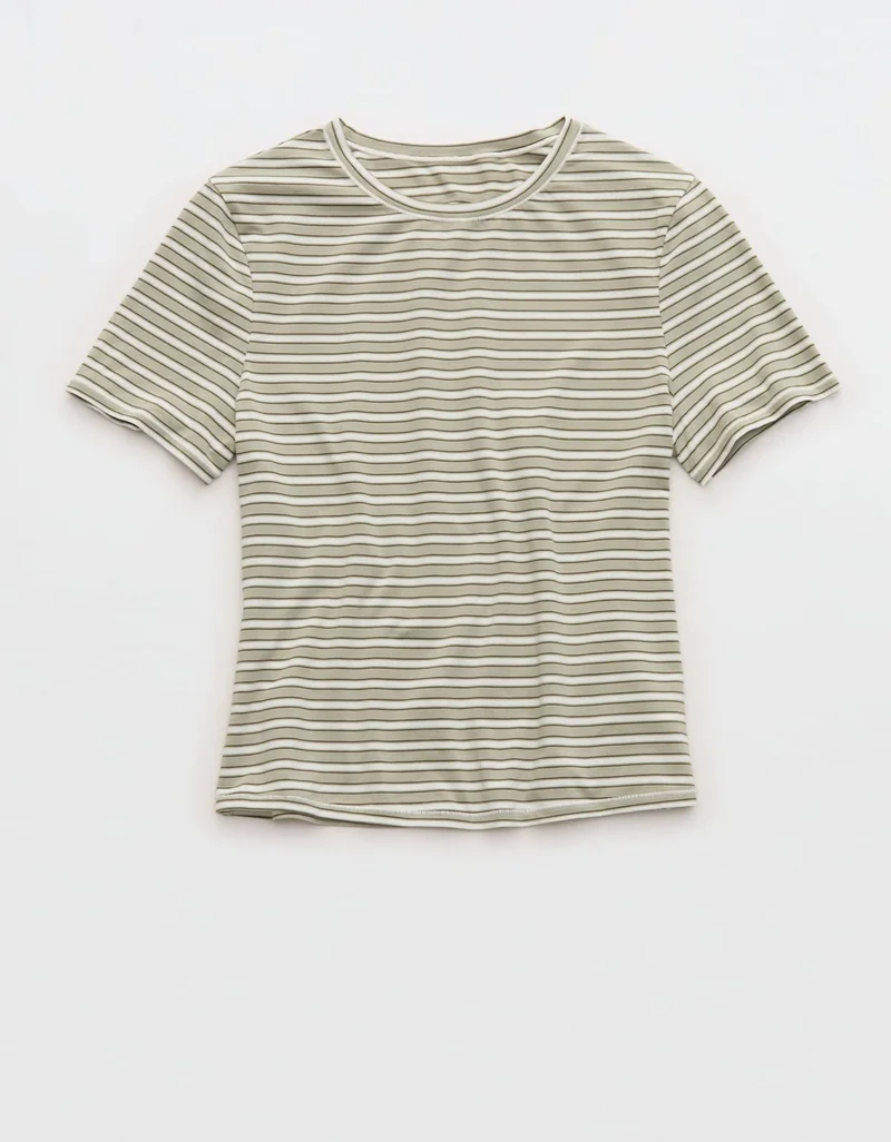 Aerie  SMOOTHEZ Cotton Blend BESTEES Short Sleeve Crew T-Shirt for Women | Best Price UAE