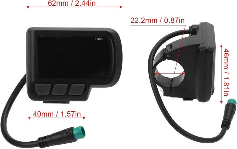 كلاراكو عداد شاشة LCD للدراجات الكهربائية، لوحة تحكم بشاشة عرض EN06 للدراجات الكهربائية مع عرض سرعة الطاقة USB وموصل مقاوم للماء للدراجات الجبلية والسكوتر - Image 4