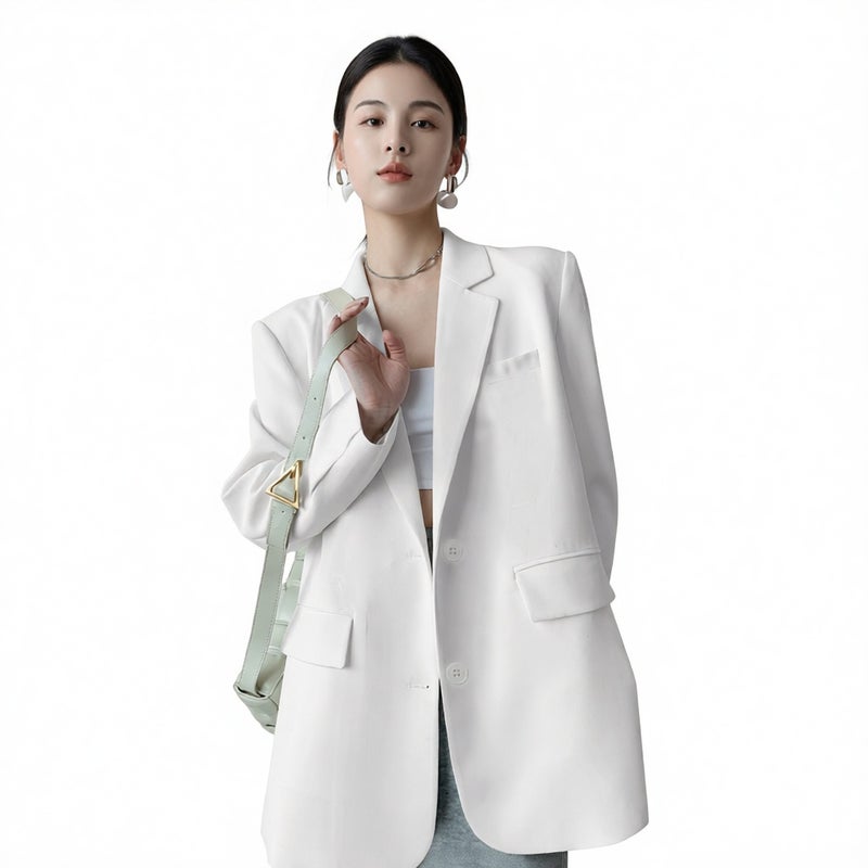 Casual Blazer Jacket for Women, Early Spring Autumn Office Wear Slim Fit Suit Top - Image 3
