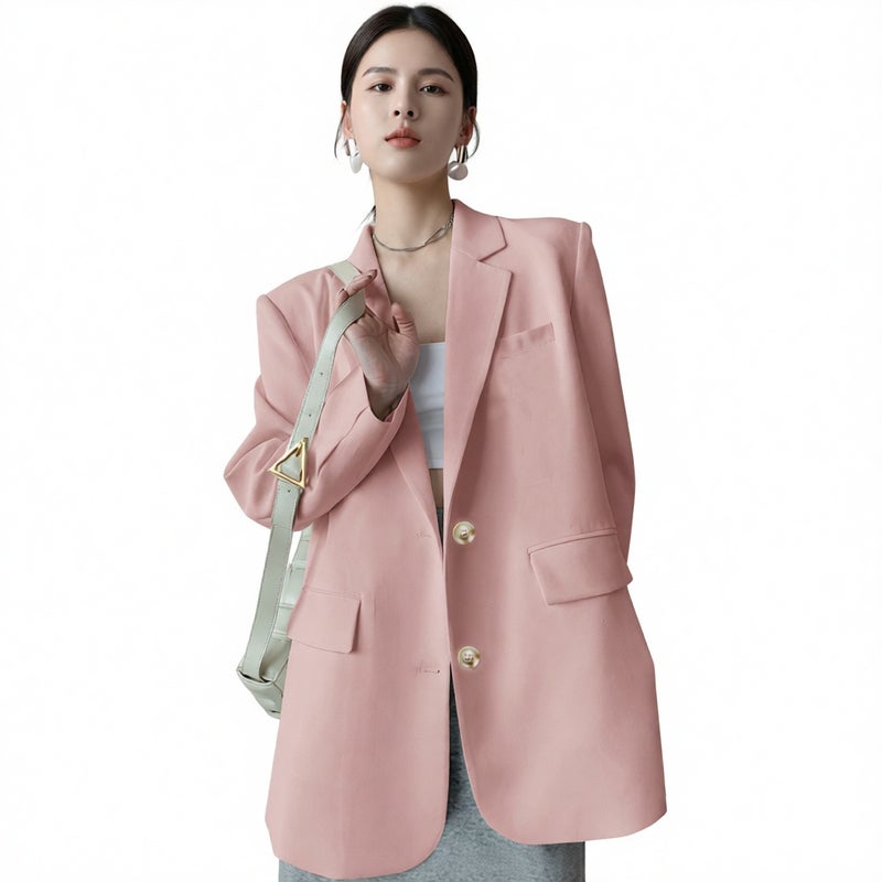 Casual Blazer Jacket for Women, Early Spring Autumn Office Wear Slim Fit Suit Top - Image 2