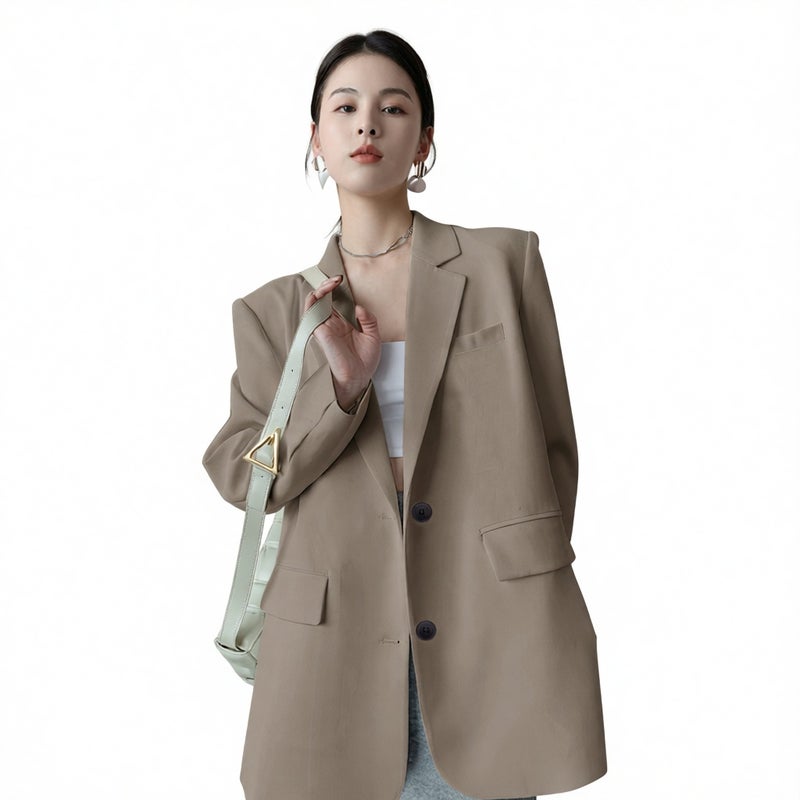 Casual Blazer Jacket for Women, Early Spring Autumn Office Wear Slim Fit Suit Top - Image 4