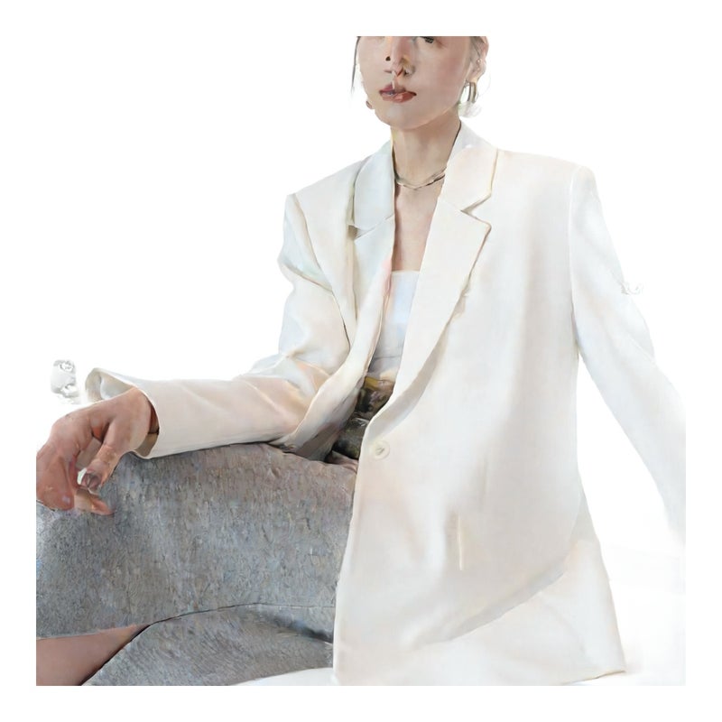 Casual Blazer Jacket for Women, Early Spring Autumn Office Wear Slim Fit Suit Top - Image 1