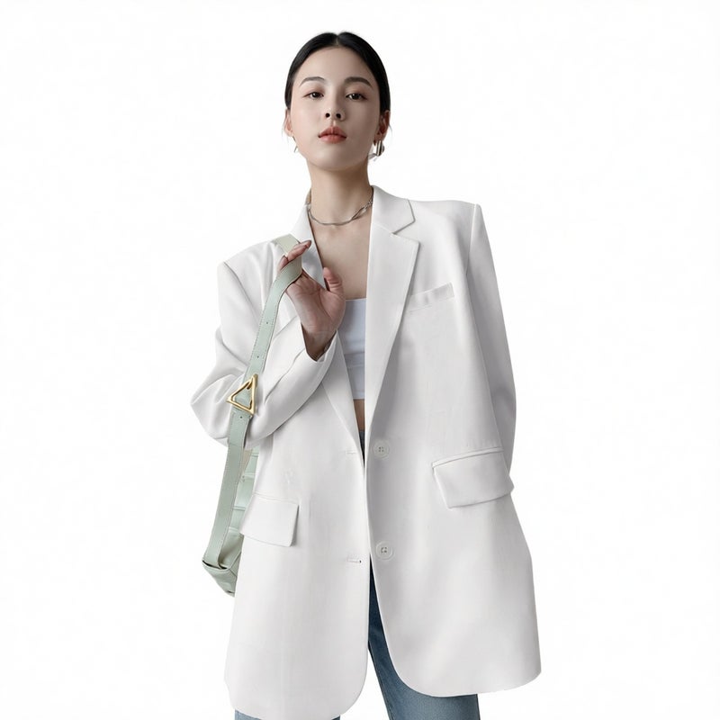 Casual Blazer Jacket for Women, Early Spring Autumn Office Wear Slim Fit Suit Top - Image 5