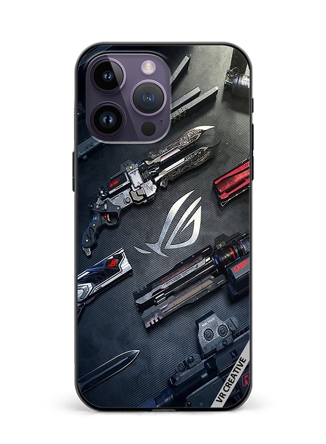 VR CREATIVE Protective Case Cover For Apple iPhone 16 Pro Max Rog Asus Design Multicolour