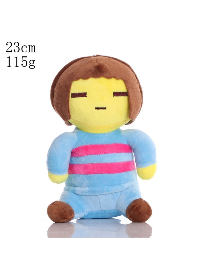 Undertale Plush Toy Game Peripheral Doll Cartoon Character Children's Birthday Gift (Blue and Red Girl)  - Image 2