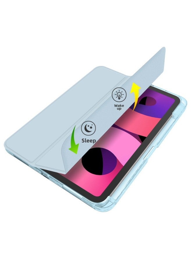 Applicable 2024ipad Air6 High Permeability Tri-fold Protective Cover 10.2/10.9 Pen Slot Leather Cover Pro11/13-Color:Black (transparent)-Applicable Models:Ipad 10.2 (2019/20/21) 789 Generation - Image 3