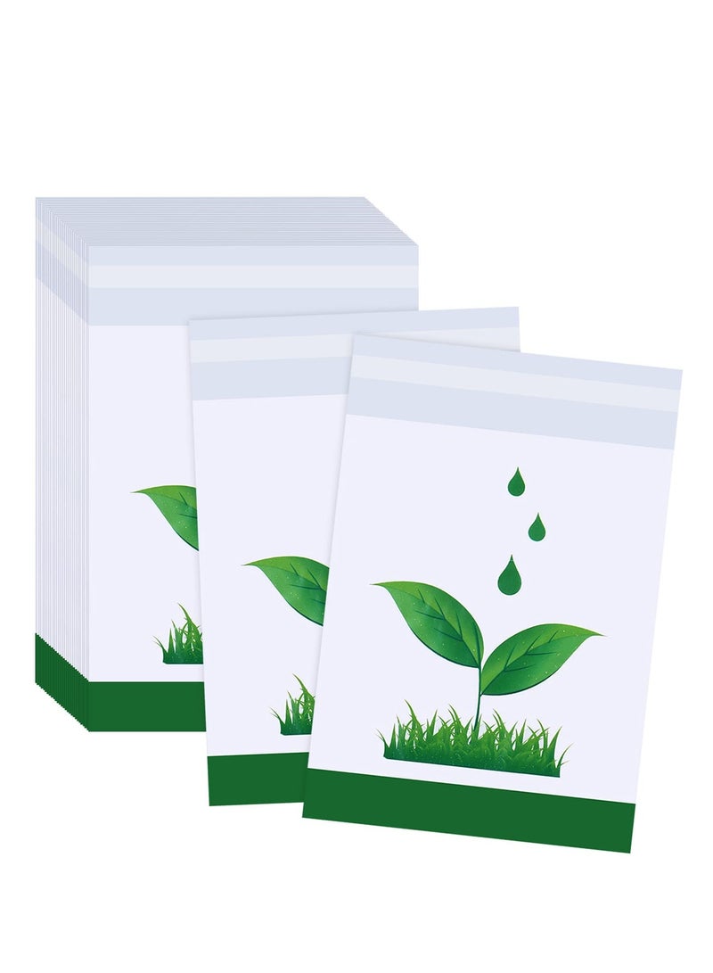 100 Pcs Portable Self-Adhesive Car Trash Bags - Leak Proof Stick-On Garbage & Vomit Bags for Easy Clean-Up (12.6 x 8.3 inch) - Image 1