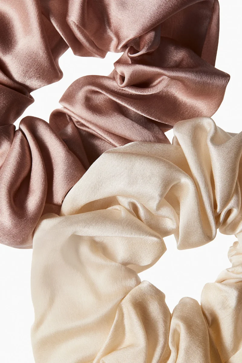 H&M 2-pack silk scrunchies