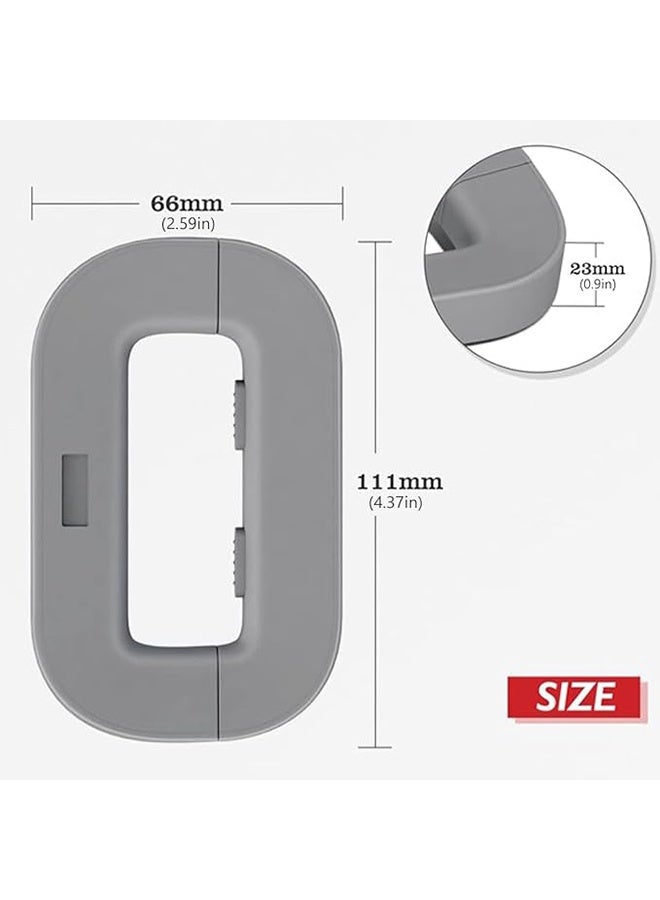 2-Piece Fridge Freezer Door Lock Latch, Home Fridge Locks, Sealing Strip, Automatically Lock While Closing the Door, Grey - Image 4