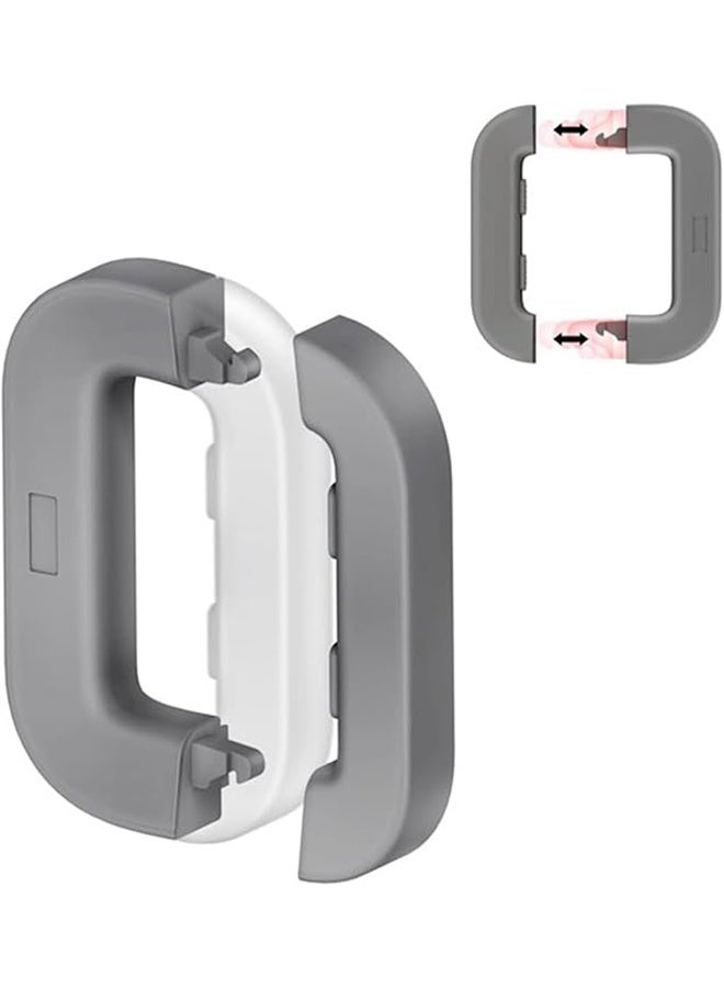 2-Piece Fridge Freezer Door Lock Latch, Home Fridge Locks, Sealing Strip, Automatically Lock While Closing the Door, Grey - Image 3