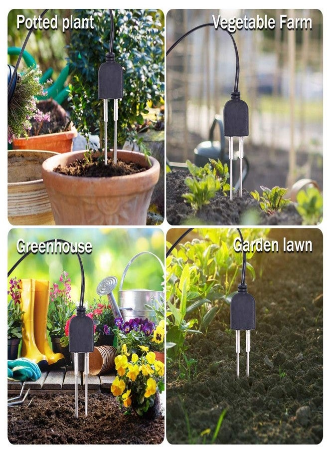 IS 2 Sets Resistive Soil Moisture Meter, Icstation Soil Hygrometer Sensor Test Kit with Corrosion Resistant Probe, Digital Analog Signal Output for Arduino Garden Plant Care Automatic Watering System - Image 2