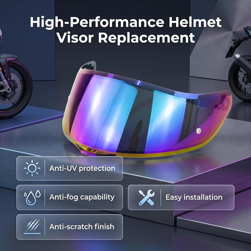 Aumotop Helmet Visor Replacement for AGV K1 K3SV K5 Full Face Helmet Motorcycle Wind Shield Helmet Lens - Image 5