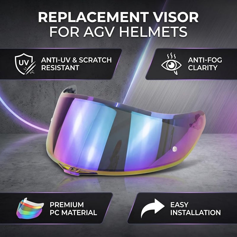 Aumotop Helmet Visor Replacement for AGV K1 K3SV K5 Full Face Helmet Motorcycle Wind Shield Helmet Lens - Image 4