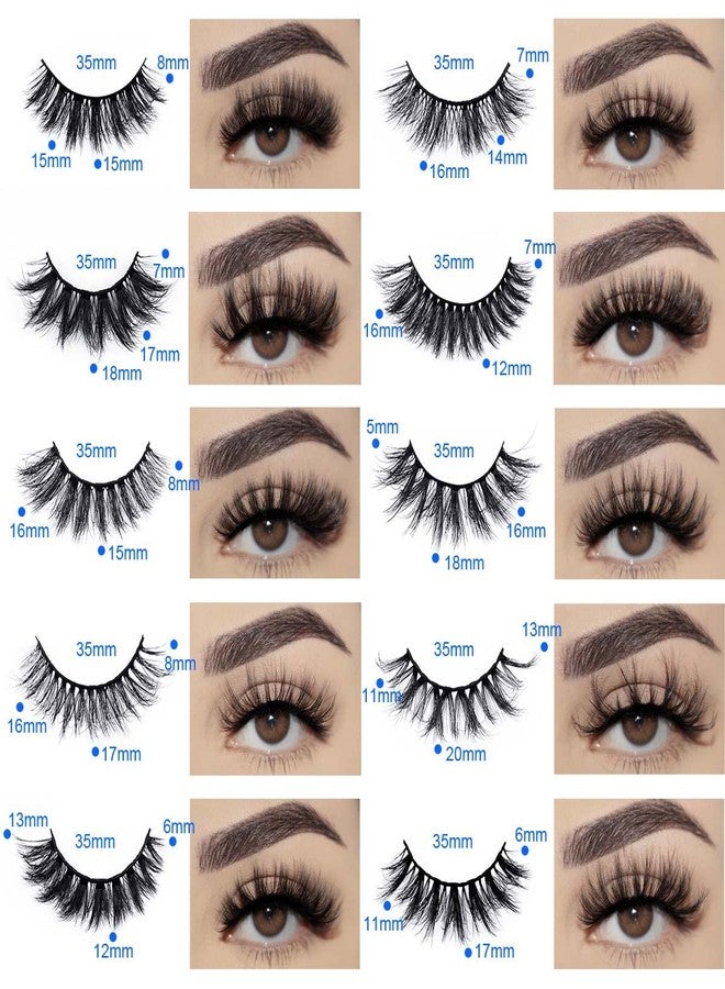 FARRED Wholesale Fluffy Dramatic Bulk Lashes Mix 10 Styles 100 Pairs Pack Individual Box 10-18mm Volume Faux Mink Eyelash Thick 8D Fake Lash Short Natural Look Eyelashes (style i-100 pairs) - Image 3