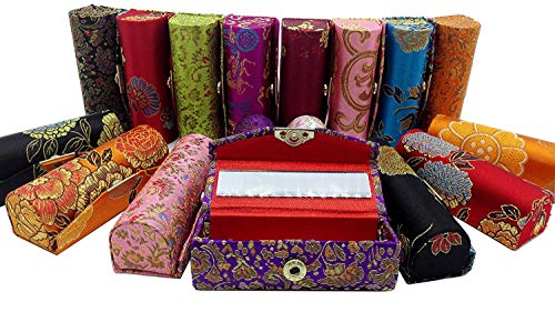 Comicfs Lipstick Case 3pcs /Set Lipstick Case with Mirror, satin Silky Fabric with Gorgeous Design, Random Assorted Colors, Jewelry Box - Image 1