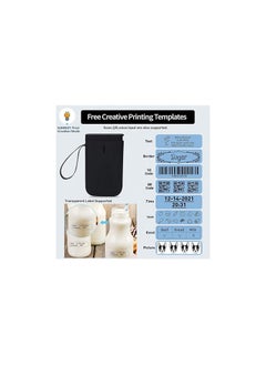Riitek RIITEK D11 Thermal Label Printer Machine; USB Rechargeable Inkless Bluetooth Label Maker for Picture, Label, Memo, Receipt, Printing; iOS & Android Compatible (Black)(1 Year Warranty)  - Image 2