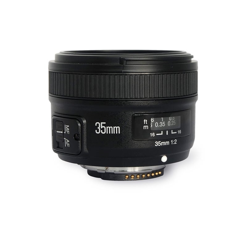 YONGNUO YN35MM F2 Auto Focus Lens Wide Angle Fixed Prime Lens Compatible with Nikon DSLR Cameras - Image 1
