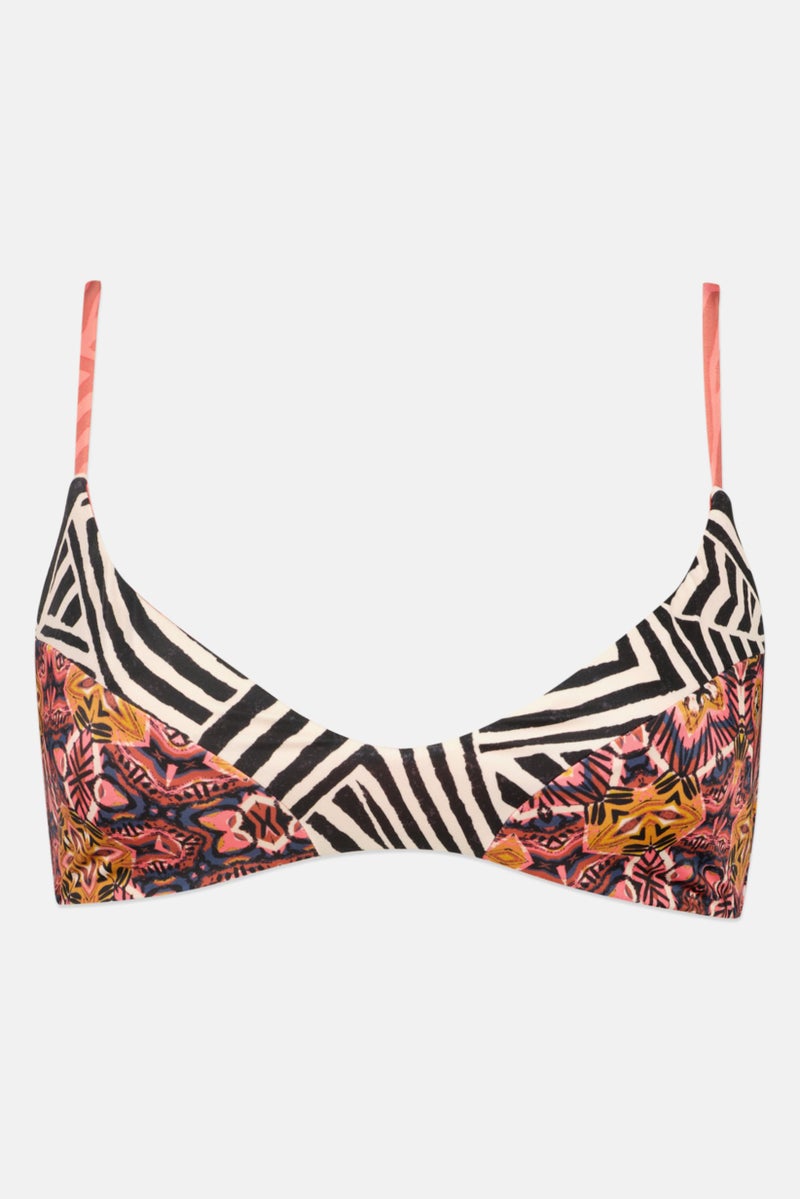 Billabong Women Allover Print Reversible Non-Padded Bikini Top, Multicolor - Image 2