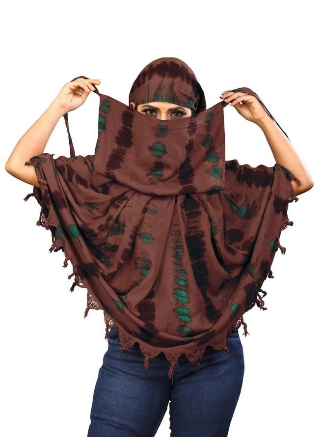 MAXZILA ماكزيلا وشاح مطبوع من الرايون قابل للتنفس لحماية من أشعة الشمس ووشاح خفيف الوزن - Image 1