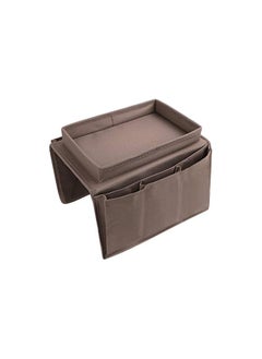 The Bros Sofa Caddy Arm Rest Organiser Magazine Holders Armrest Pocket Organizer Sofa Couch Arm Chair Caddy Remote Control Holder Organizer Cell Phone Book Sofa Tidy Armchairs Caddy Sofa Organiser (Brown)  - Image 5