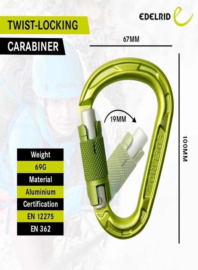 Edelrid HMS Strike Twist Locking Climbing Carabiner - Lightweight, Robust Aluminum Carabiner Hook for Heavy Duty Climbing, EN 12275 Certified - Image 2