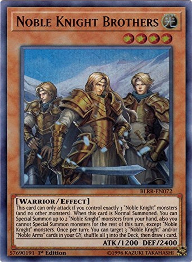 Yu-Gi-Oh! - Noble Knight Brothers - BLRR-EN072 - Ultra Rare - 1st Edition - Battles of Legend: Relentless Revenge