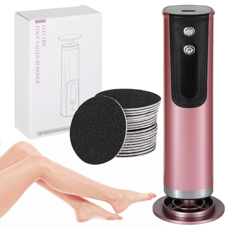 Electric Foot Care Callus Remover, 6-Speed Adjustable, Usb Rechargeable, Dual-Button, 1000 Rpm, 30 Sandpapers - Image 1
