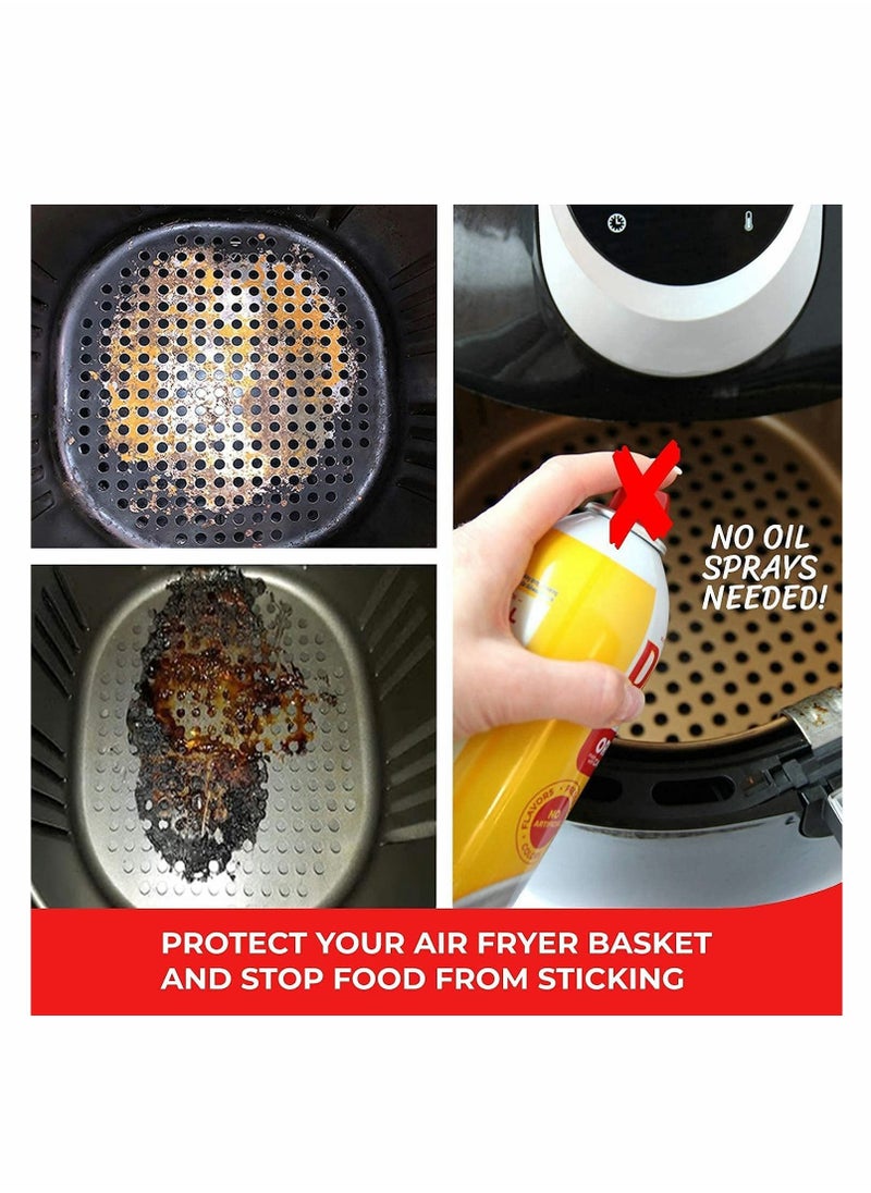 Y&D - Reusable Air Fryer Liners 7.5 Inch Square Food-Grade Silicone Non-Stick Mats Accessories For COSORI INSTANT VORTEX, NUWAVE POWER XL AND MORE (7.5“) - Image 1