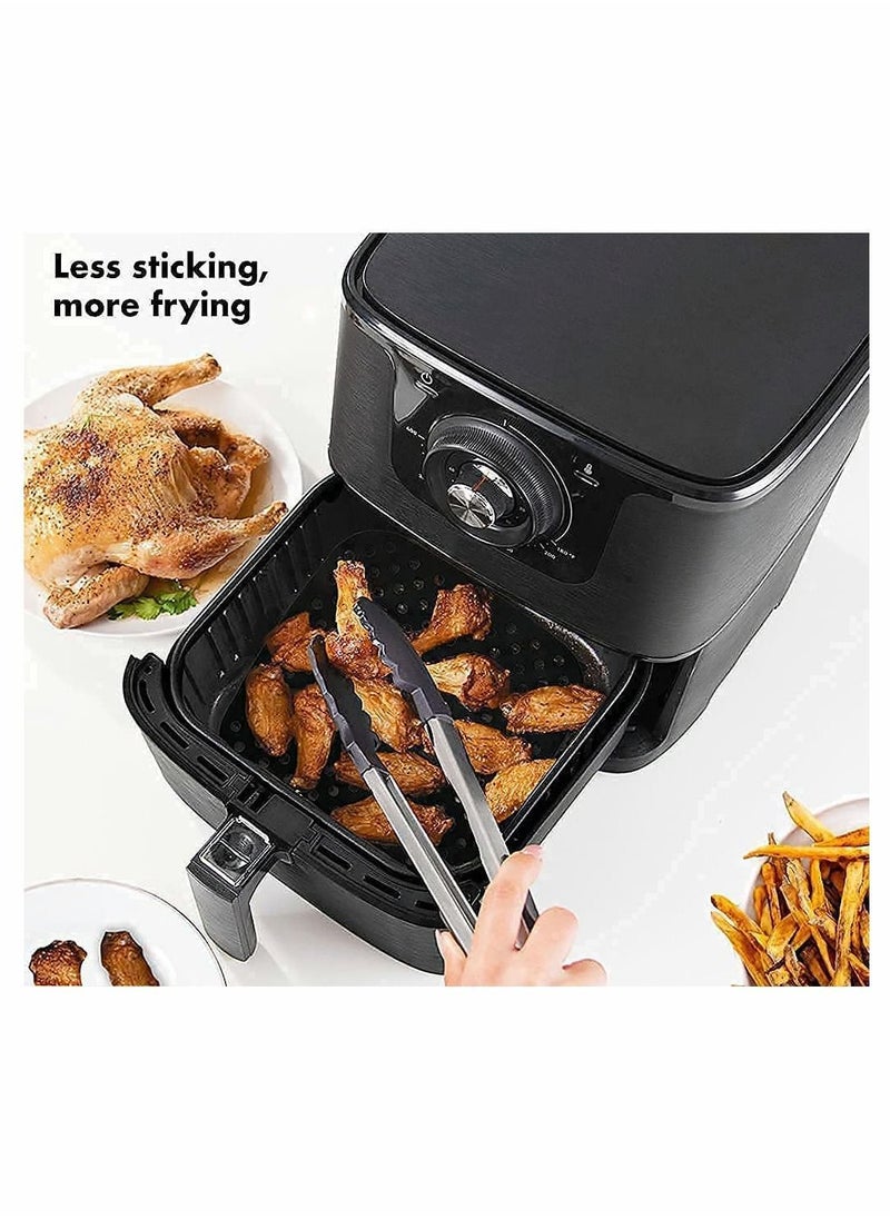 Y&D - Reusable Air Fryer Liners 7.5 Inch Square Food-Grade Silicone Non-Stick Mats Accessories For COSORI INSTANT VORTEX, NUWAVE POWER XL AND MORE (7.5“) - Image 1