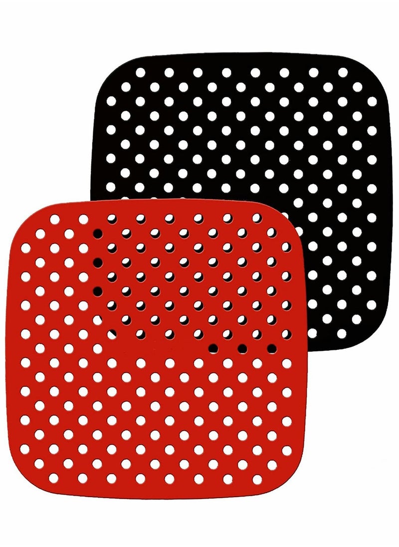 Y&D - Reusable Air Fryer Liners 7.5 Inch Square Food-Grade Silicone Non-Stick Mats Accessories For COSORI INSTANT VORTEX, NUWAVE POWER XL AND MORE (7.5“) - Image 1