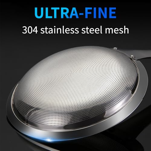 TBWHL Multi-functional Hot Pot Fat Skimmer Spoon - Stainless Steel Fine Mesh Food Strainer for Skimming Grease and Foam DIA 3.7" - Image 3