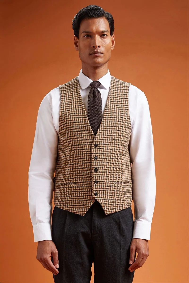 Men's classic waistcoat - Beige