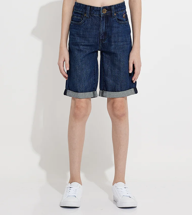 بيفرلي هيلز بولو كلوب شورت جينز بأزرار مغسول