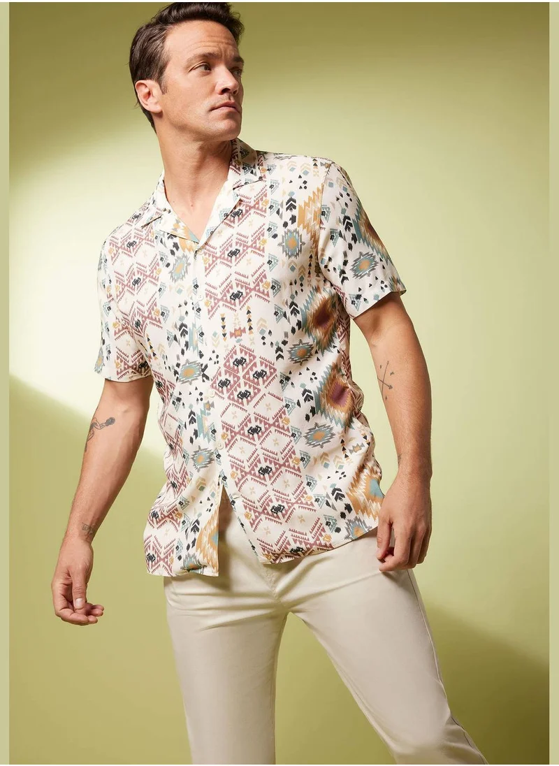 DeFacto Man Woven Short Sleeve Shirt