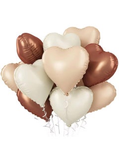 Brown Heart Balloons, 12 Pcs Retro Coffee Cream Beige Foil Heart Shape Balloons Valentines 18inch Foil Balloons ,Helium ,Nude Neutral Balloon for, Brithday Party, Baby Shower - pzsku/Z920FBBE279A23BF62B69Z/45/_/1740309562/d17ef61a-ab67-48b1-a5b1-ed7ff3c21cd5